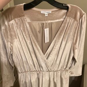 Baltic Born champagne maxi velvet dress